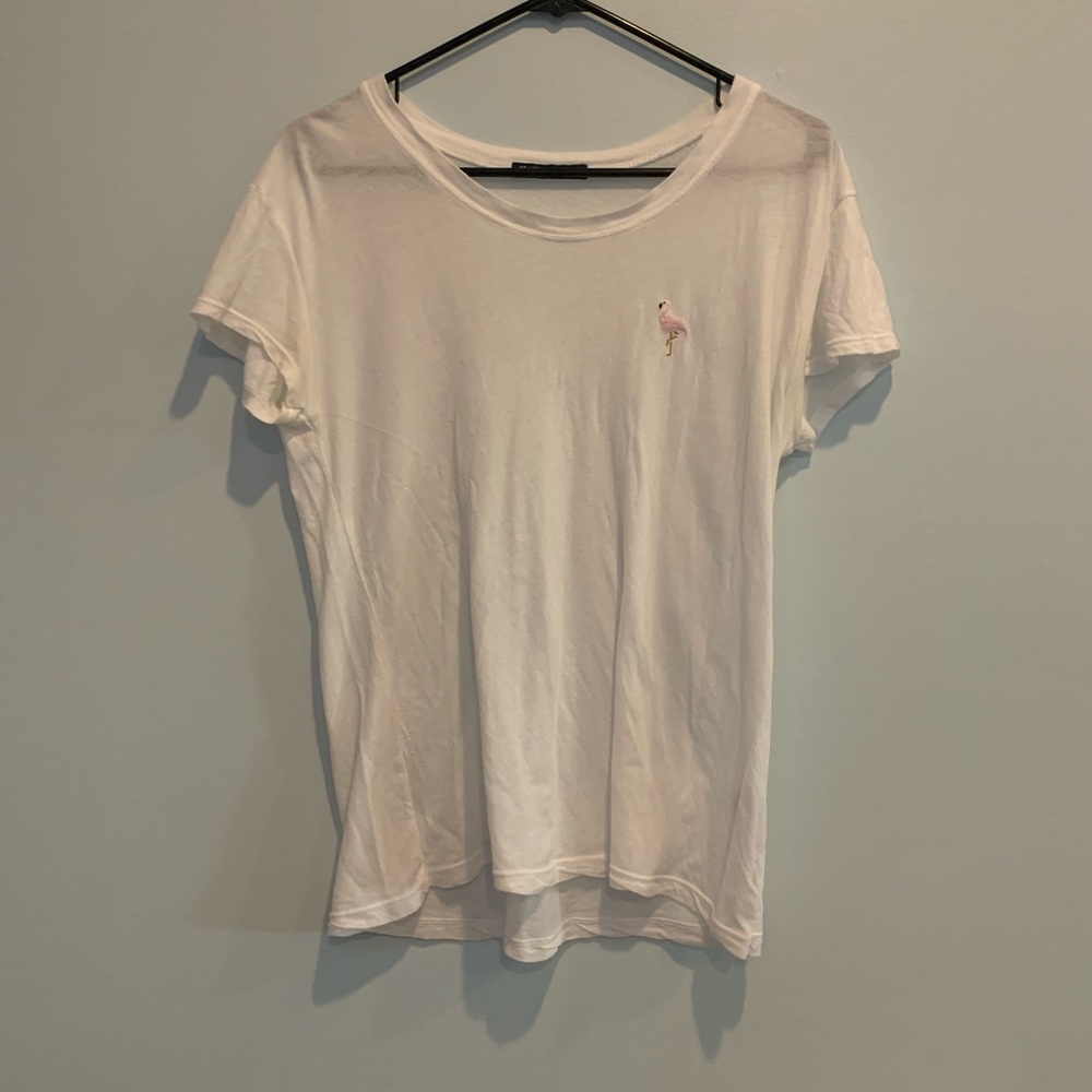 Brandy Melville Flamingo Patch Tee